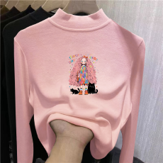 批发儿童半高领德绒打底衫<b class='q'>秋</b>冬内搭女童装长袖T恤<b class='q'>秋</b>冬百搭洋气上衣