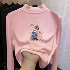 批发儿童半高领德绒打底衫<b class='q'>秋</b>冬内搭女童装长袖T恤<b class='q'>秋</b>冬百搭洋气上衣