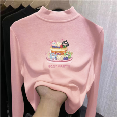 批发儿童半高领德绒打底衫<b class='q'>秋</b>冬内搭女童装长袖T恤<b class='q'>秋</b>冬百搭洋气上衣