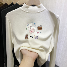 批发儿童半高领德绒打底衫<b class='q'>秋</b>冬内搭女童装长袖T恤<b class='q'>秋</b>冬百搭洋气上衣