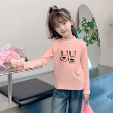 批发儿童半高领德绒打底衫秋冬内搭女童装长袖T恤秋冬百搭洋气上衣