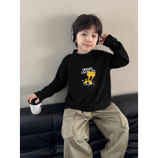 批发男童德绒半高领长袖T恤秋新款街头潮流休闲儿童外穿打底衫