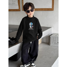 批发<b class='q'>男童</b>德绒<b class='q'>半高领</b>长袖<b class='q'>T</b><b class='q'>恤</b>秋新款街头潮流休闲儿童外穿打底衫