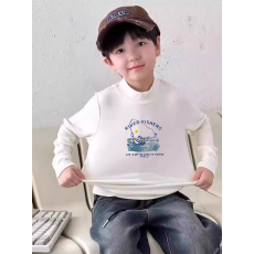 批发<b class='q'>男童</b>德绒<b class='q'>半高领</b><b class='q'>长袖</b>T恤秋新款街头潮流休闲儿童外穿打底衫