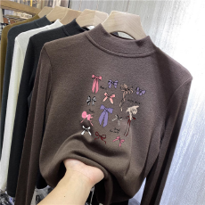 批发儿童半高领德绒打底衫秋<b class='q'>冬</b>内搭女童装长袖T恤秋<b class='q'>冬</b>百搭洋气上衣