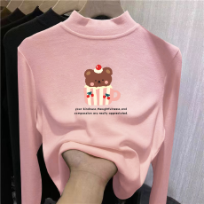 批发儿童半高领德绒打底衫秋<b class='q'>冬</b>内搭女童装长袖T恤秋<b class='q'>冬</b>百搭洋气上衣