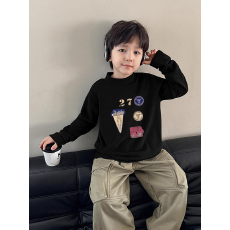 批发<b class='q'>男童</b>德绒<b class='q'>半高领</b><b class='q'>长袖</b>T恤秋新款街头潮流休闲儿童外穿打底衫