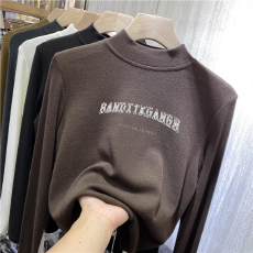 批发儿童半高领德绒打底衫秋<b class='q'>冬</b>内搭女童装长袖T恤秋<b class='q'>冬</b>百搭洋气上衣