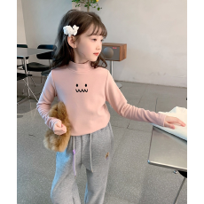 批发儿童半高领德绒<b class='q'>打底衫</b>秋冬内搭<b class='q'>女童</b>装长袖T恤秋冬百搭洋气上衣