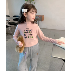 批发儿童半高领德绒<b class='q'>打底衫</b>秋冬内搭<b class='q'>女童</b>装长袖T恤秋冬百搭洋气上衣
