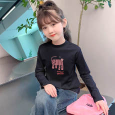 批发儿童半高领德绒<b class='q'>打底衫</b>秋冬内搭<b class='q'>女童</b>装长袖T恤秋冬百搭洋气上衣