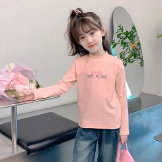 批发儿童半高领德绒<b class='q'>打底衫</b>秋冬内搭<b class='q'>女童</b>装长袖T恤秋冬百搭洋气上衣