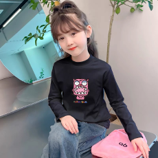 批发儿童半高领德绒<b class='q'>打底衫</b>秋冬内搭<b class='q'>女童</b>装长袖T恤秋冬百搭洋气上衣
