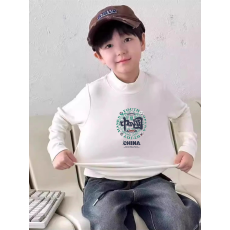 批发男童德绒半高领长袖T恤<b class='q'>秋</b>新款街头潮流休闲儿童外穿打底衫