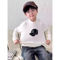 批发男童德绒半高领长袖T恤<b class='q'>秋</b>新款街头潮流休闲儿童外穿打底衫
