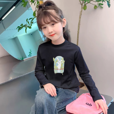 批发儿童半高领德绒打底衫<b class='q'>秋</b>冬内搭女童装长袖T恤<b class='q'>秋</b>冬百搭洋气上衣
