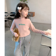 批发儿童半高领德绒打底衫<b class='q'>秋</b>冬内搭女童装长袖T恤<b class='q'>秋</b>冬百搭洋气上衣