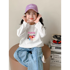 批发纯棉女童长袖T恤春<b class='q'>秋</b>新款韩版儿童洋气宝宝时髦百搭上衣
