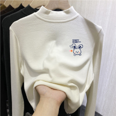 批发<b class='q'>儿童</b>半高领德绒打底衫秋冬内搭女童装长袖T恤秋冬百搭洋气上衣