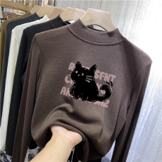 批发<b class='q'>儿童</b>半高领德绒打底衫秋冬内搭女童装长袖T恤秋冬百搭洋气上衣