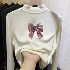 批发<b class='q'>儿童</b>半高领德绒打底衫秋冬内搭女童装长袖T恤秋冬百搭洋气上衣