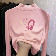 批发儿童半高领德绒打底衫秋冬内搭女童装长袖<b class='q'>T</b><b class='q'>恤</b>秋冬百搭洋气上衣