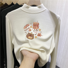 批发儿童半高领德绒打底衫秋冬内搭女童装长袖<b class='q'>T</b><b class='q'>恤</b>秋冬百搭洋气上衣