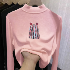 批发<b class='q'>儿童</b>半高领德绒打底衫秋冬内搭女童装长袖T恤秋冬百搭洋气上衣