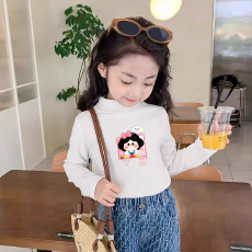 批发儿<b class='q'>童</b>半高领德绒打底衫秋冬内搭女<b class='q'>童</b>装<b class='q'>长袖</b><b class='q'>T</b><b class='q'>恤</b>秋冬百搭洋气上衣