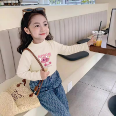 批发儿<b class='q'>童</b>半高领德绒打底衫秋冬内搭女<b class='q'>童</b>装<b class='q'>长袖</b><b class='q'>T</b><b class='q'>恤</b>秋冬百搭洋气上衣