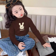 批发儿<b class='q'>童</b>半高领德绒打底衫秋冬内搭女<b class='q'>童</b>装<b class='q'>长袖</b><b class='q'>T</b><b class='q'>恤</b>秋冬百搭洋气上衣