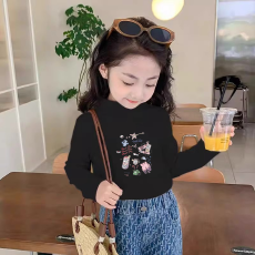 批发儿童半高领德绒打底衫秋冬内搭女童装长袖T恤秋冬百搭洋气上衣