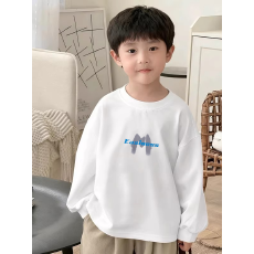 批发纯棉 带螺纹袖口<b class='q'>男童</b><b class='q'>长袖</b>T恤春秋装新款儿童时尚圆领百搭t恤