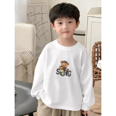 批发纯棉 带螺纹袖口<b class='q'>男童</b><b class='q'>长袖</b>T恤春秋装新款儿童时尚圆领百搭t恤