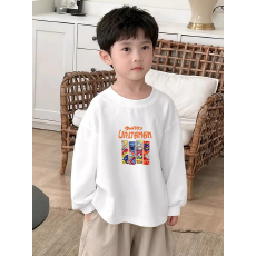 批发纯棉 带螺纹袖口<b class='q'>男童</b><b class='q'>长袖</b>T恤春秋装新款儿童时尚圆领百搭t恤