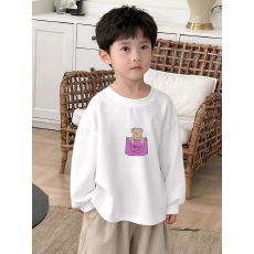 批发纯棉 带螺纹袖口<b class='q'>男童</b><b class='q'>长袖</b>T恤春秋装新款儿童时尚圆领百搭t恤