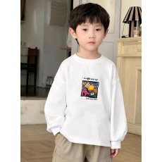 批发纯棉 带螺纹袖口<b class='q'>男童</b><b class='q'>长袖</b><b class='q'>T</b><b class='q'>恤</b>春秋装新款儿童时尚圆领百搭<b class='q'>t</b><b class='q'>恤</b>