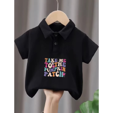 批发儿童短袖上衣夏季装新款卡通印花polo衫洋气休闲宽松百搭上衣