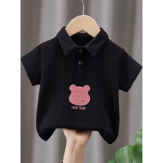 批发<b class='q'>儿童</b>短袖上衣夏季装新款卡通印花polo衫洋气休闲宽松百搭上衣