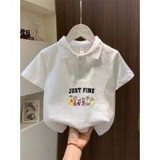 批发<b class='q'>儿童</b>短袖上衣夏季装新款卡通印花polo衫洋气休闲宽松百搭上衣