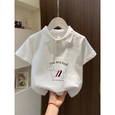 批发<b class='q'>儿童</b>短袖上衣夏季装新款卡通印花polo衫洋气休闲宽松百搭上衣