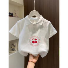 批发儿童短袖上衣夏季装新款卡通印花polo衫洋气休闲<b class='q'>宽松</b>百搭上衣