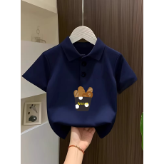 批发儿童短袖上衣夏季装新款卡通印花polo衫洋气休闲<b class='q'>宽松</b>百搭上衣