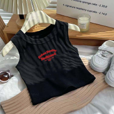 批发1*1纯棉高弹力儿童<b class='q'>背心</b>夏季新款趣味洋气休闲百搭无袖上衣