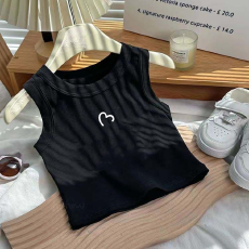 批发1*1纯棉高弹力儿童<b class='q'>背心</b>夏季新款趣味洋气休闲百搭无袖上衣