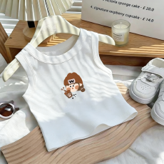 批发1*1纯棉高弹力儿童背心<b class='q'>夏</b>季新款趣味洋气休闲百搭无袖上衣