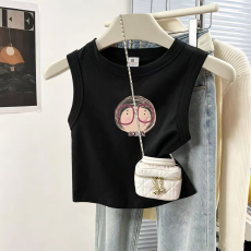 批发1*1纯棉高弹力儿童背心夏季新款趣味洋气休闲<b class='q'>百搭</b>无袖上衣