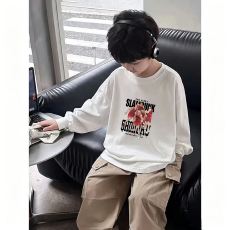 批发纯棉 带螺纹袖口<b class='q'>男童</b><b class='q'>长袖</b><b class='q'>T</b><b class='q'>恤</b>春秋装新款儿童时尚圆领百搭<b class='q'>t</b><b class='q'>恤</b>