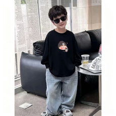 批发纯棉 带螺纹袖口<b class='q'>男童</b><b class='q'>长袖</b><b class='q'>T</b><b class='q'>恤</b>春秋装新款儿童时尚圆领百搭<b class='q'>t</b><b class='q'>恤</b>