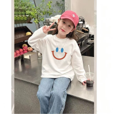 批发纯棉女童长袖T恤春<b class='q'>秋</b>新款韩版儿童洋气宝宝时髦百搭上衣